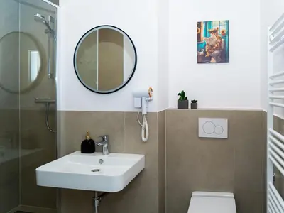 Ein Badezimmer in der Unterkunft Urbanes Nest Lübeck