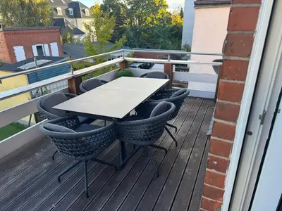 Ein Balkon oder eine Terrasse in der Unterkunft An der Marienbrücke 1OG
