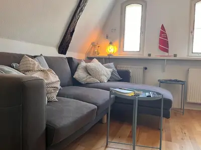 Ein Sitzbereich in der Unterkunft Ferienwohnung 