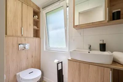 Ein Badezimmer in der Unterkunft Dat schnieke lütte Huus
