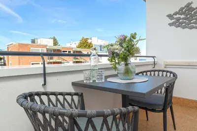 Ein Balkon oder eine Terrasse in der Unterkunft Hansa 3 Hansa-Küstenidyll