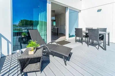 Ein Balkon oder eine Terrasse in der Unterkunft Promenadenvilla 03 Wohnung 10