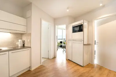 Küche/Küchenzeile in der Unterkunft Promenadenvilla 03 Wohnung 09