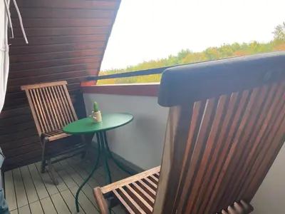 Ein Balkon oder eine Terrasse in der Unterkunft PEMATRA FeWo Kleine Brise