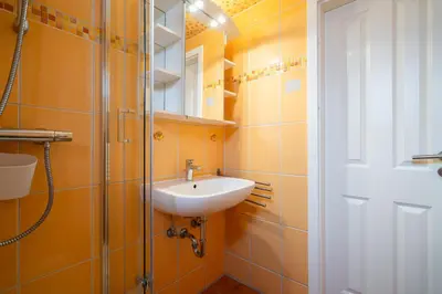 Ein Badezimmer in der Unterkunft Ferienwohnung 