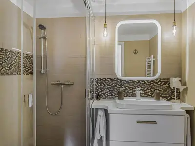 Ein Badezimmer in der Unterkunft Objekt-Nr 49 - Strand - Trelleborgallee
