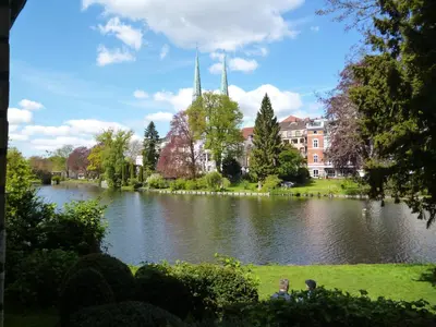 Blick auf einen Fluss in der Nähe der Ferienwohnung