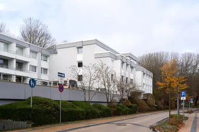 Das Gebäude in dem sich die Ferienwohnung befindet