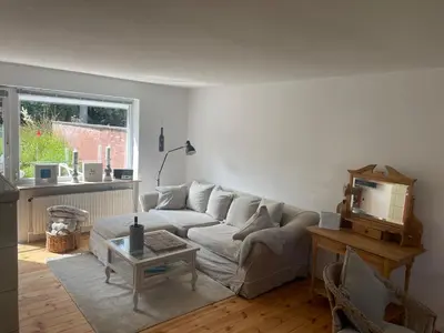 Ein Sitzbereich in der Unterkunft Möwennest