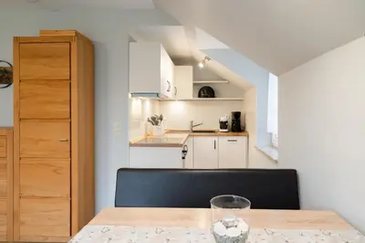 Küche/Küchenzeile in der Unterkunft Gorch-Fock-Park Ferienwohnung 