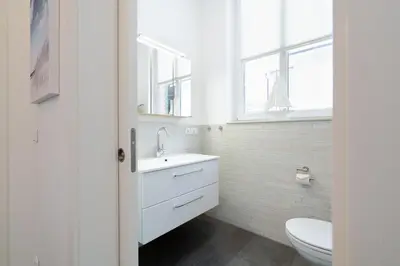 Ein Badezimmer in der Unterkunft Strandperle No 22