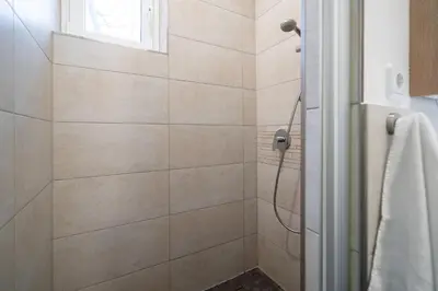 Ein Badezimmer in der Unterkunft Strandperle No 22