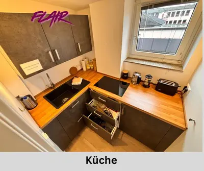 Ein Sitzbereich in der Unterkunft Gemütlich 7, Netflix und Kaffee frei, Parken vor der Tür