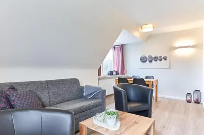 Ein Sitzbereich in der Unterkunft Haus SeeZeit Appartement 07