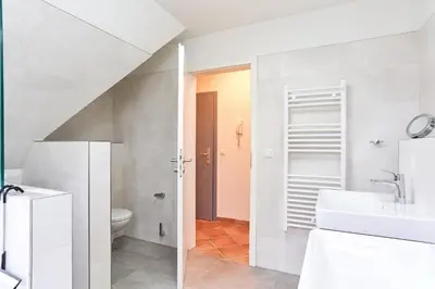 Ein Badezimmer in der Unterkunft Haus SeeZeit Appartement 09
