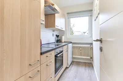 Küche/Küchenzeile in der Unterkunft Haus SeeZeit Appartement 05