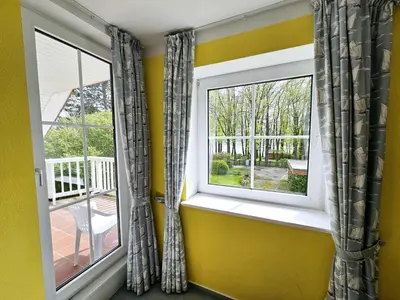 Ein Balkon oder eine Terrasse in der Unterkunft Strandhaus am Tabakshof