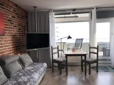 TV/Unterhaltungsangebot in der Unterkunft Panoramic Sierksdorf Meer Loft