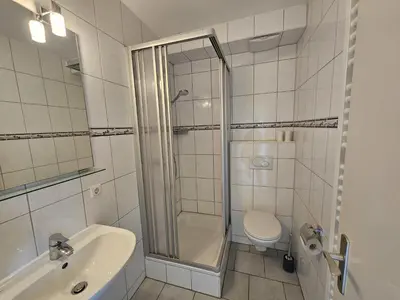 Ein Badezimmer in der Unterkunft Unterdeck