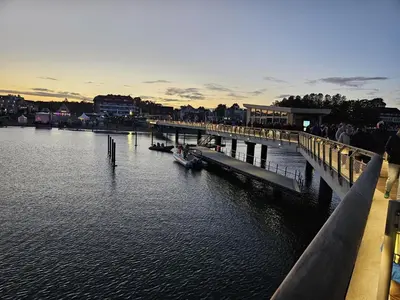 Blick auf einen Fluss in der Nähe der Ferienwohnung