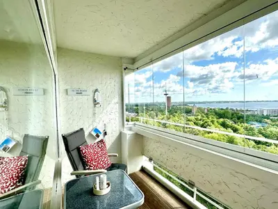 Ein Balkon oder eine Terrasse in der Unterkunft Panoramic Sierksdorf Bayview