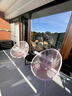 Ein Balkon oder eine Terrasse in der Unterkunft Haus Seeburg Appartement 2.6 - strandnah