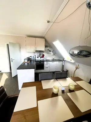 Küche/Küchenzeile in der Unterkunft Haus Seeburg Appartement 2.6 - strandnah