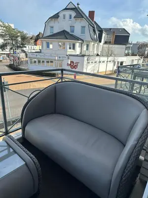 Ein Sitzbereich in der Unterkunft Poststrasse 2