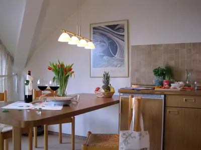 Küche/Küchenzeile in der Unterkunft Haus Seeburg nur 100m zum Strand und Tennisanlage 2 1a