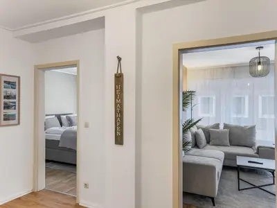 Ein Bett oder Betten in einem Zimmer der Unterkunft Objekt-Nr 7 - Hafen - Rose