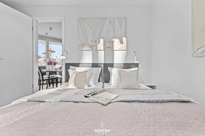 Ein Bett oder Betten in einem Zimmer der Unterkunft Ferienwohnung 