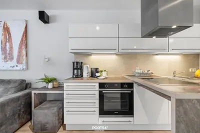 Küche/Küchenzeile in der Unterkunft Ferienwohnung 