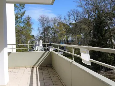 Ein Balkon oder eine Terrasse in der Unterkunft Strandperle 1 Timmendorfer Strand