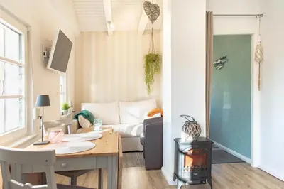 TV/Unterhaltungsangebot in der Unterkunft Ferienbungalow Kleine Hummelkate