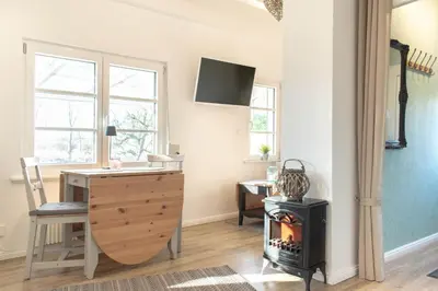 TV/Unterhaltungsangebot in der Unterkunft Ferienbungalow Kleine Hummelkate