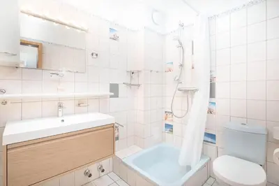Ein Badezimmer in der Unterkunft Gorch-Fock-Park App 20