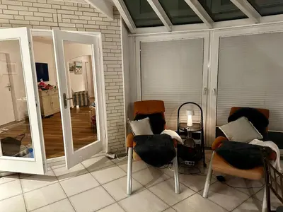 Ein Sitzbereich in der Unterkunft Ferienidyll Mariett