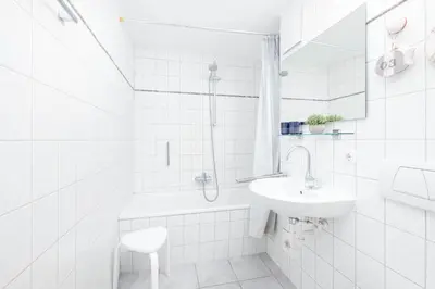 Ein Badezimmer in der Unterkunft 