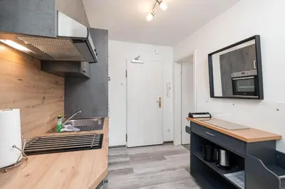 Küche/Küchenzeile in der Unterkunft Domizil am Strand, App 7