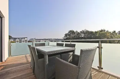 Ein Balkon oder eine Terrasse in der Unterkunft Strandzeit #6