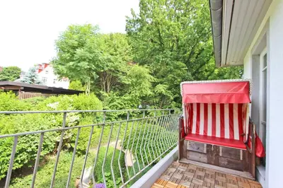 Ein Balkon oder eine Terrasse in der Unterkunft Weedkroog 13, App 11