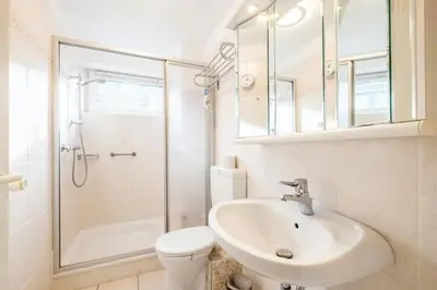Ein Badezimmer in der Unterkunft Domizil Strandburg App 6