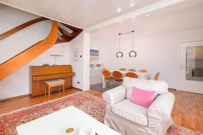 Ein Sitzbereich in der Unterkunft Ferienhaus 