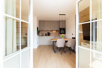 Küche/Küchenzeile in der Unterkunft Ferienwohnung Wohnung 19 - Scharbeutz