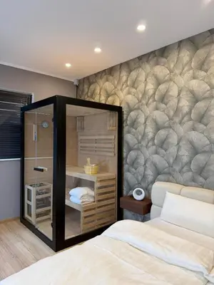 Ein Bett oder Betten in einem Zimmer der Unterkunft Hansehaus Lübeck - Penthouse