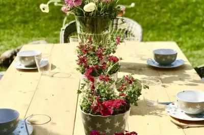 Ein Garten an der Unterkunft Reethüs am Schlossgut