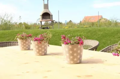 Ein Garten an der Unterkunft Reethüs am Schlossgut