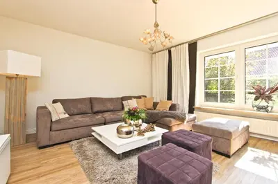 Ein Sitzbereich in der Unterkunft Ferienhaus Ostseerausch