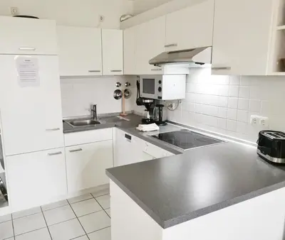 Küche/Küchenzeile in der Unterkunft Apartmentvermittlung Mehr als Meer - Objekt 74