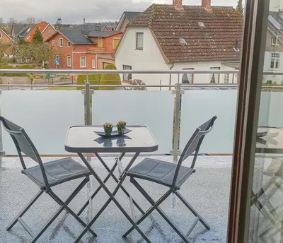 Ein Balkon oder eine Terrasse in der Unterkunft Apartmentvermittlung Mehr als Meer - Objekt 46